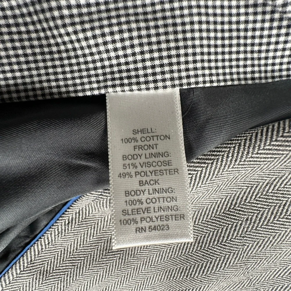 Banana Republic Blazer Mens 42R Gray Herringbone Tailored Fit Cotton Sport Coat